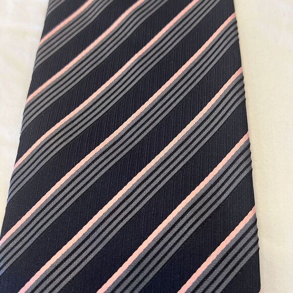 Roberto Villinni Men’s Tie - 100% Silk - blue/pink/gray - Picture 2 of 7